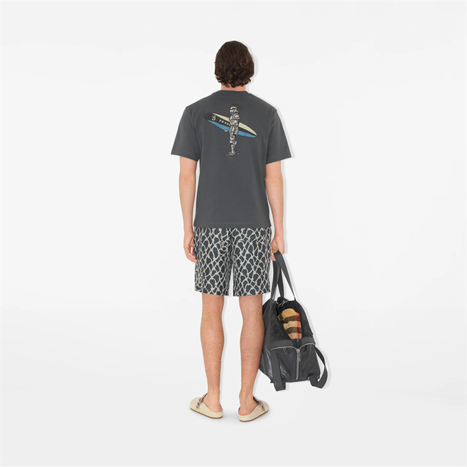 burberry surfing ekd print cotton t-shirt